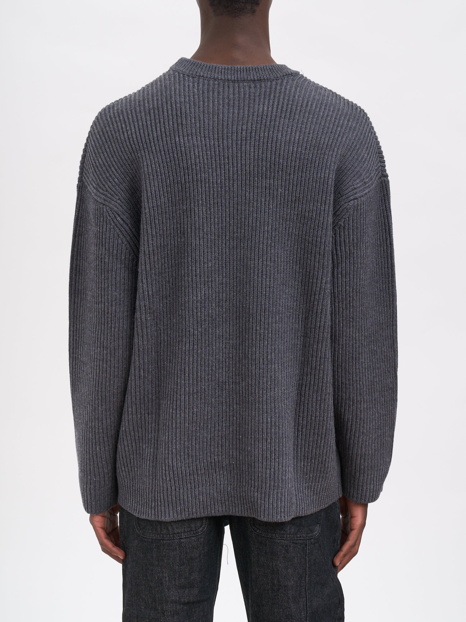 ENTIRE STUDIOS Oversized Knit Crewneck Concrete Sweater - Size M-L