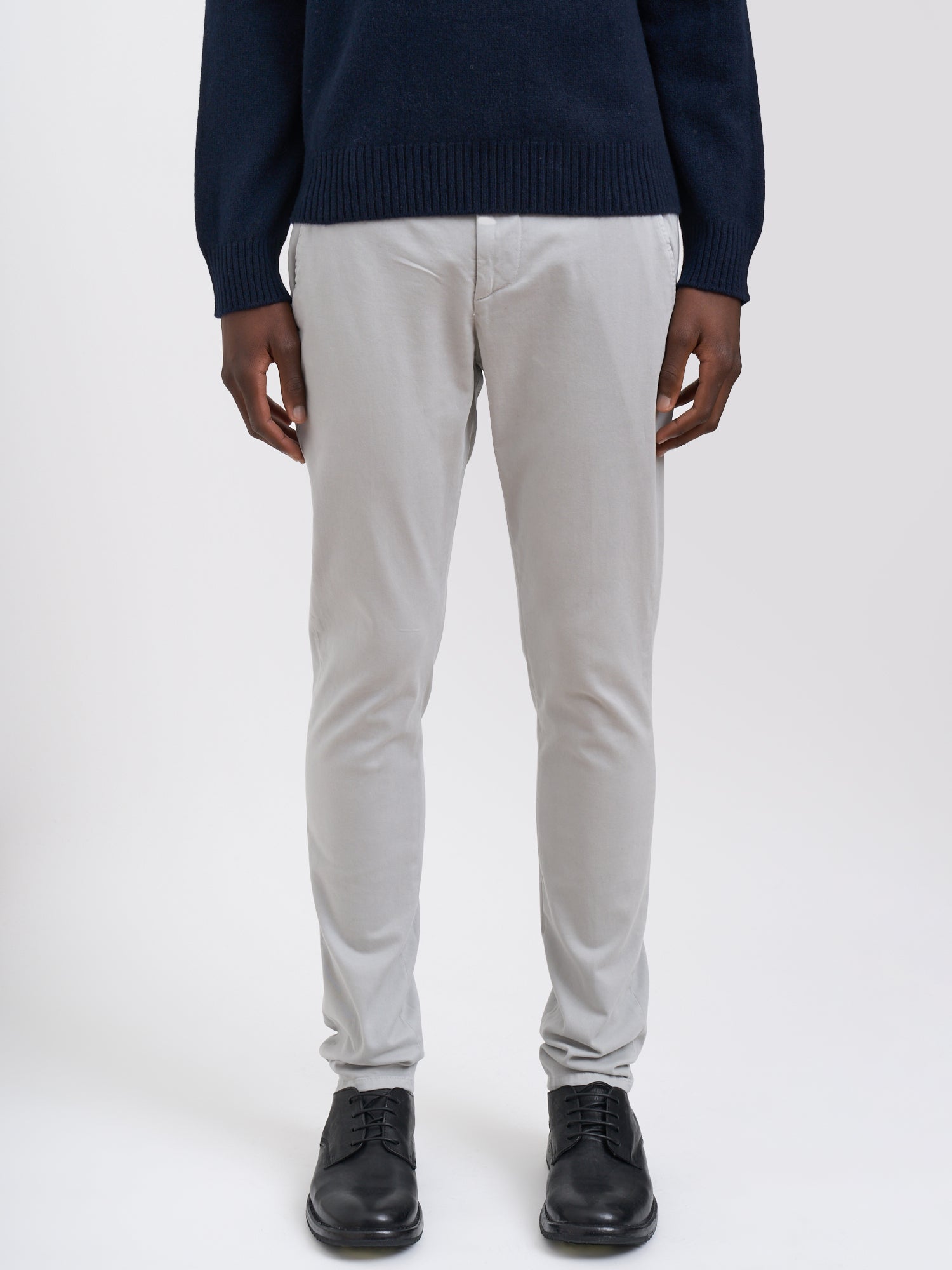 DONDUP Men's Cotton Trousers with Button and Zip Closure