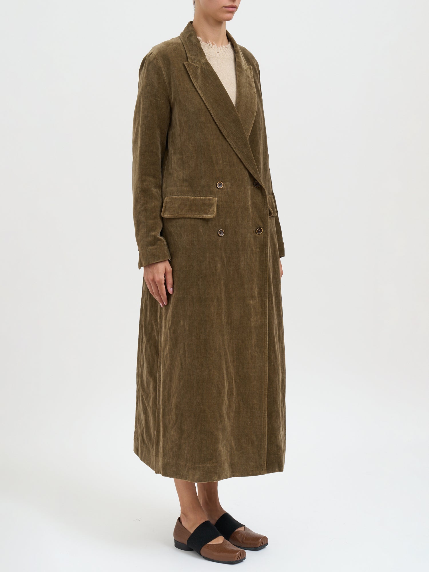 UMA WANG Double-Breasted Camelot Jacket in Size S