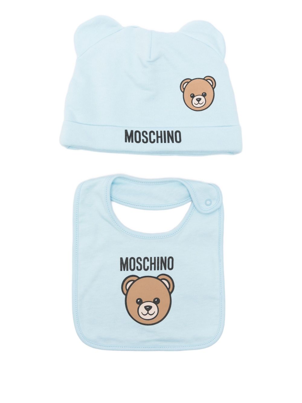 MOSCHINO KIDS Mini Gift Set with Hat and Bib for Boys