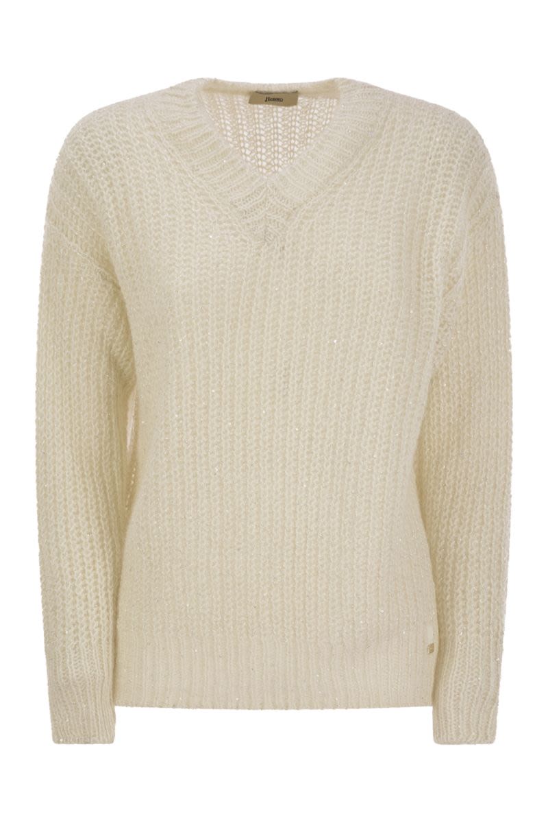 HERNO V-Neck Sweater for Women - Regular Fit