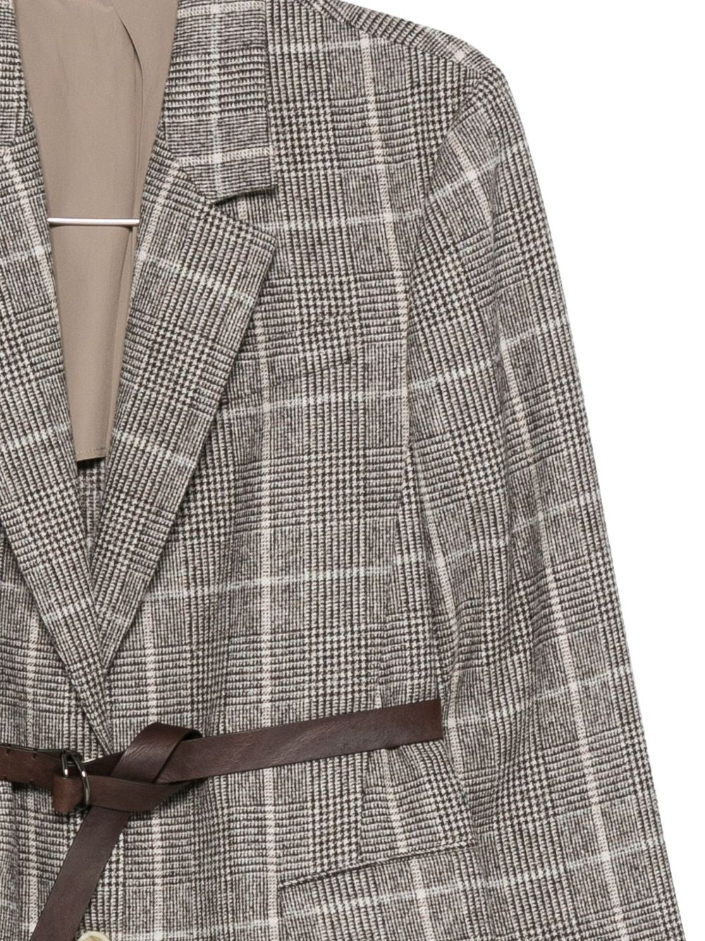 BRUNELLO CUCINELLI Wool Single-Breasted Jacket with Belted Waist for Women - FW25