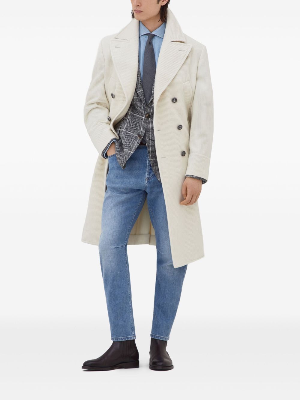BRUNELLO CUCINELLI Deconstructed Wool Jacket for Men - FW25 Collection