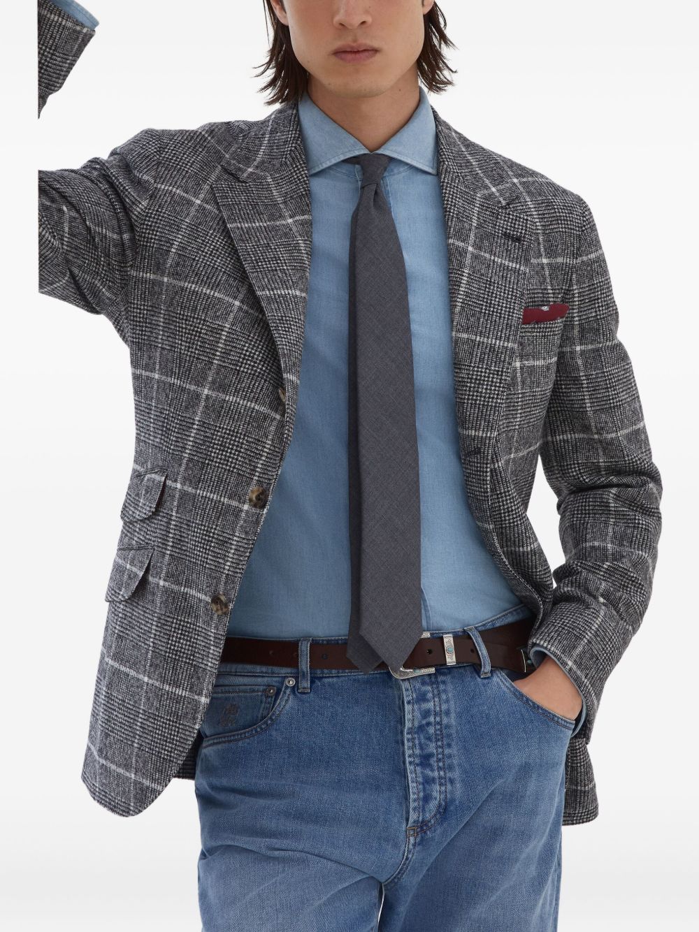 BRUNELLO CUCINELLI Deconstructed Wool Jacket for Men - FW25 Collection