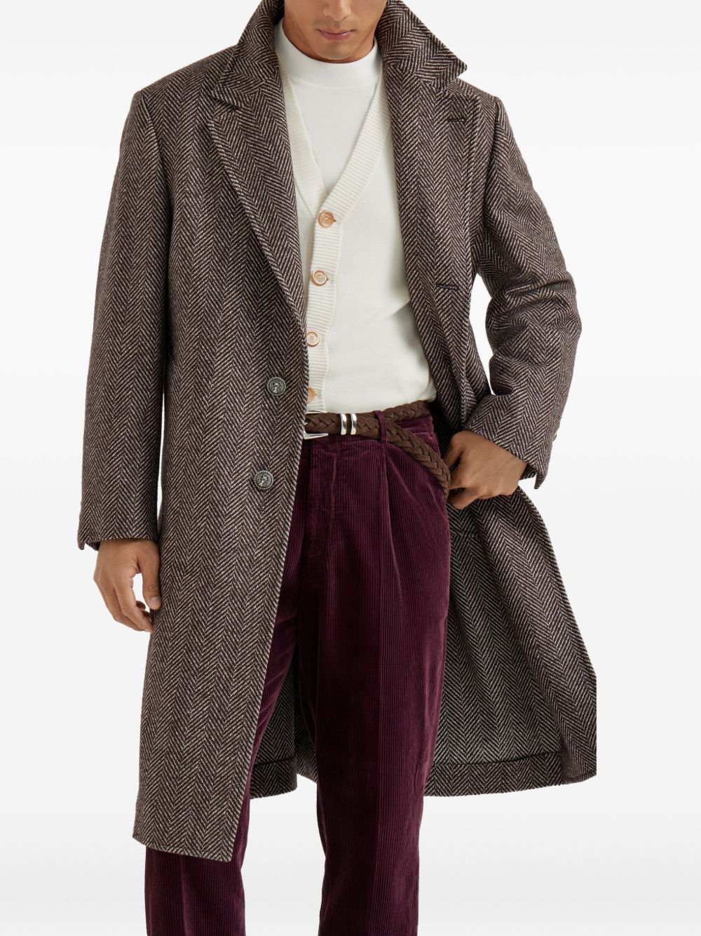 BRUNELLO CUCINELLI Cashmere and Silk Single Breasted Jacket