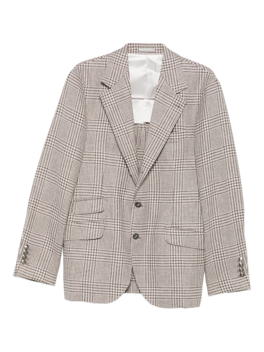 BRUNELLO CUCINELLI Single-Breasted Checkered Jacket for Men