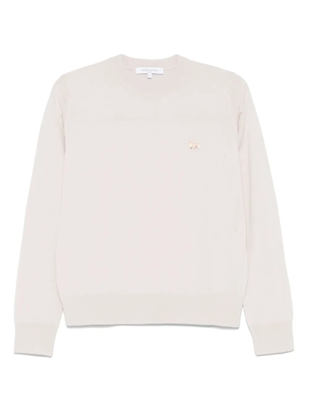 MAISON KITSUNÉ Women’s Fox Wool Jumper with Ribbed Cuffs and Hem