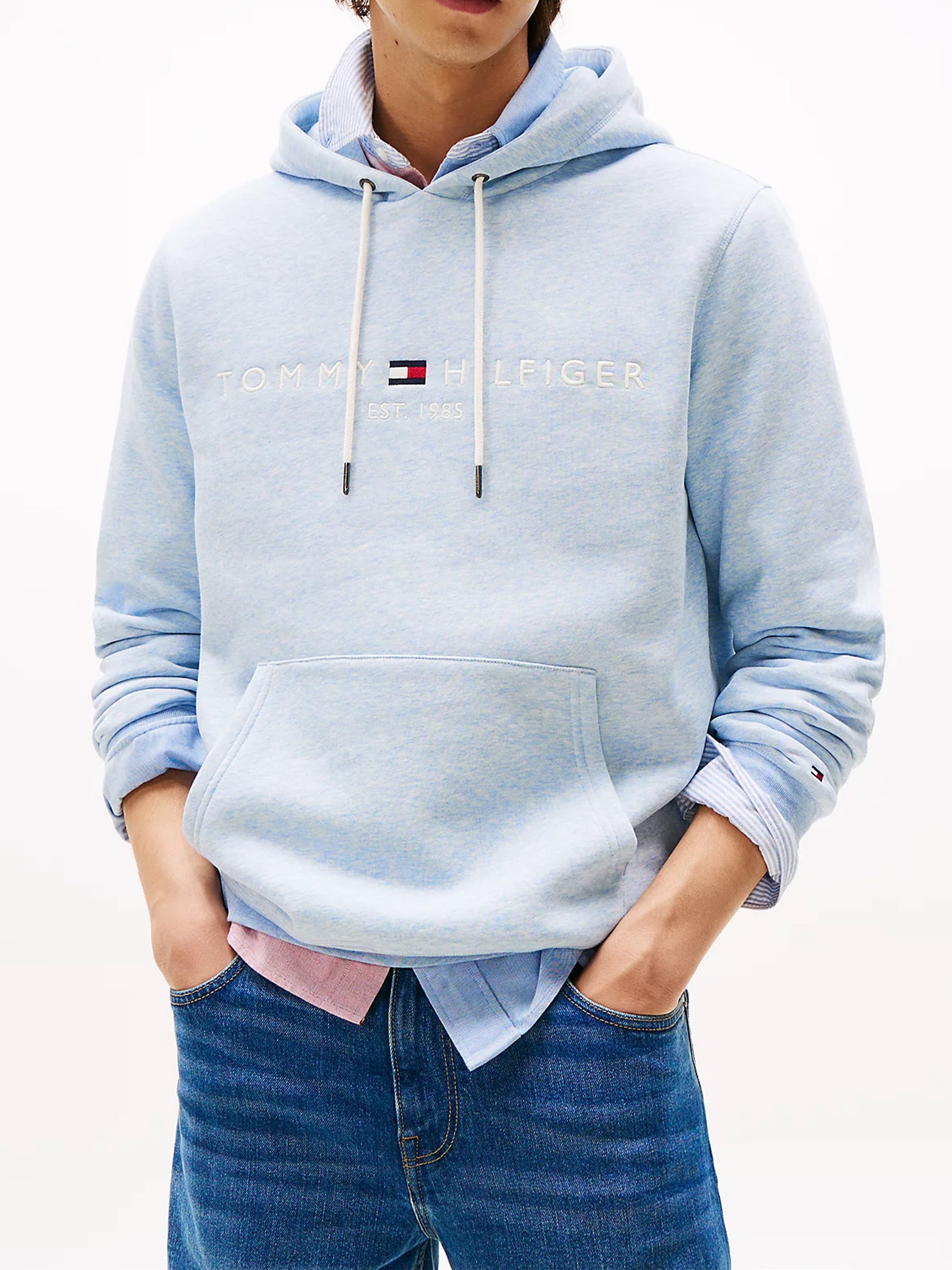TOMMY HILFIGER Classic Logo Hoodie for Men - FW25 Collection