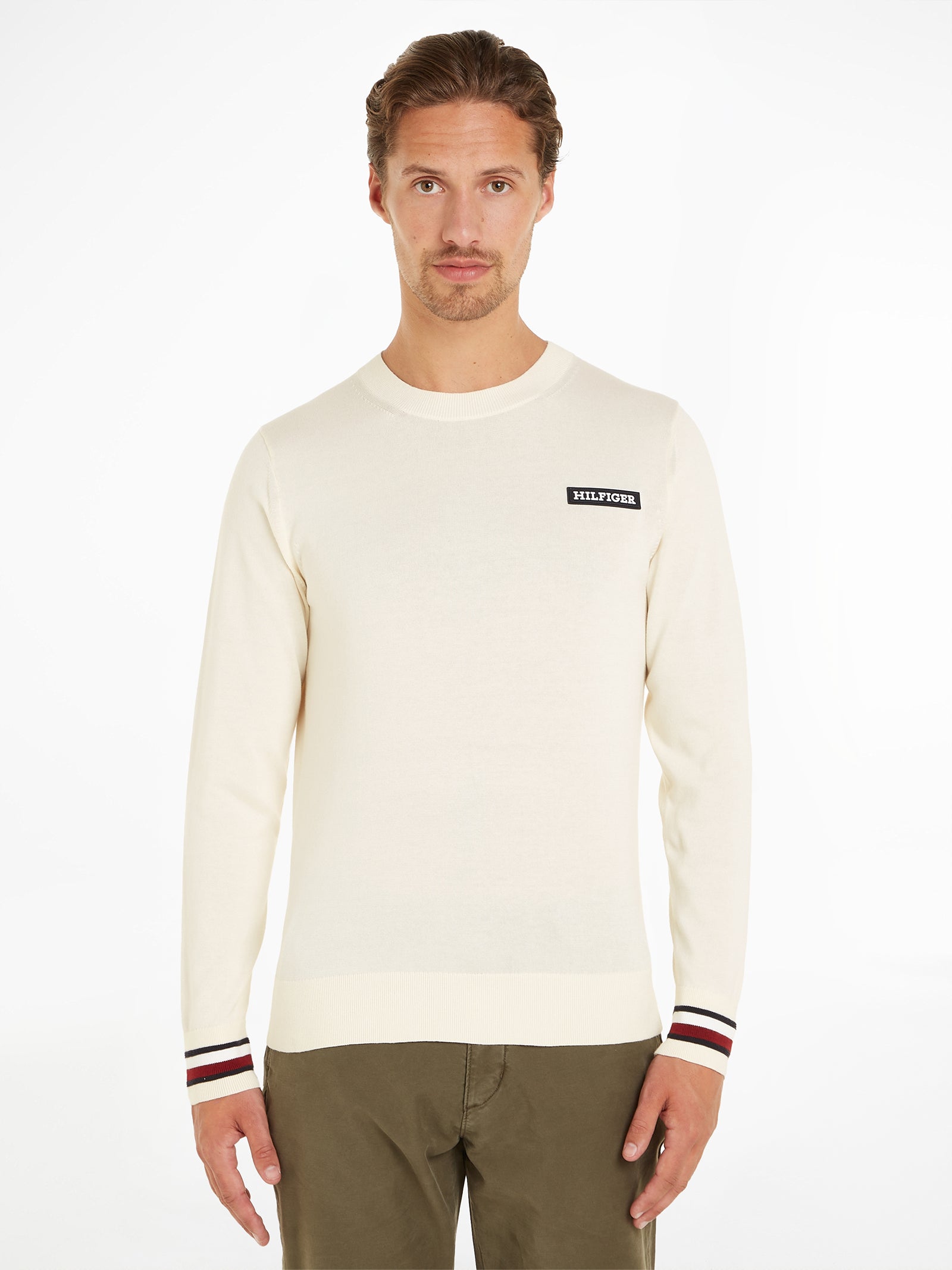 TOMMY HILFIGER Global Stripe Pullover with Logo for Men