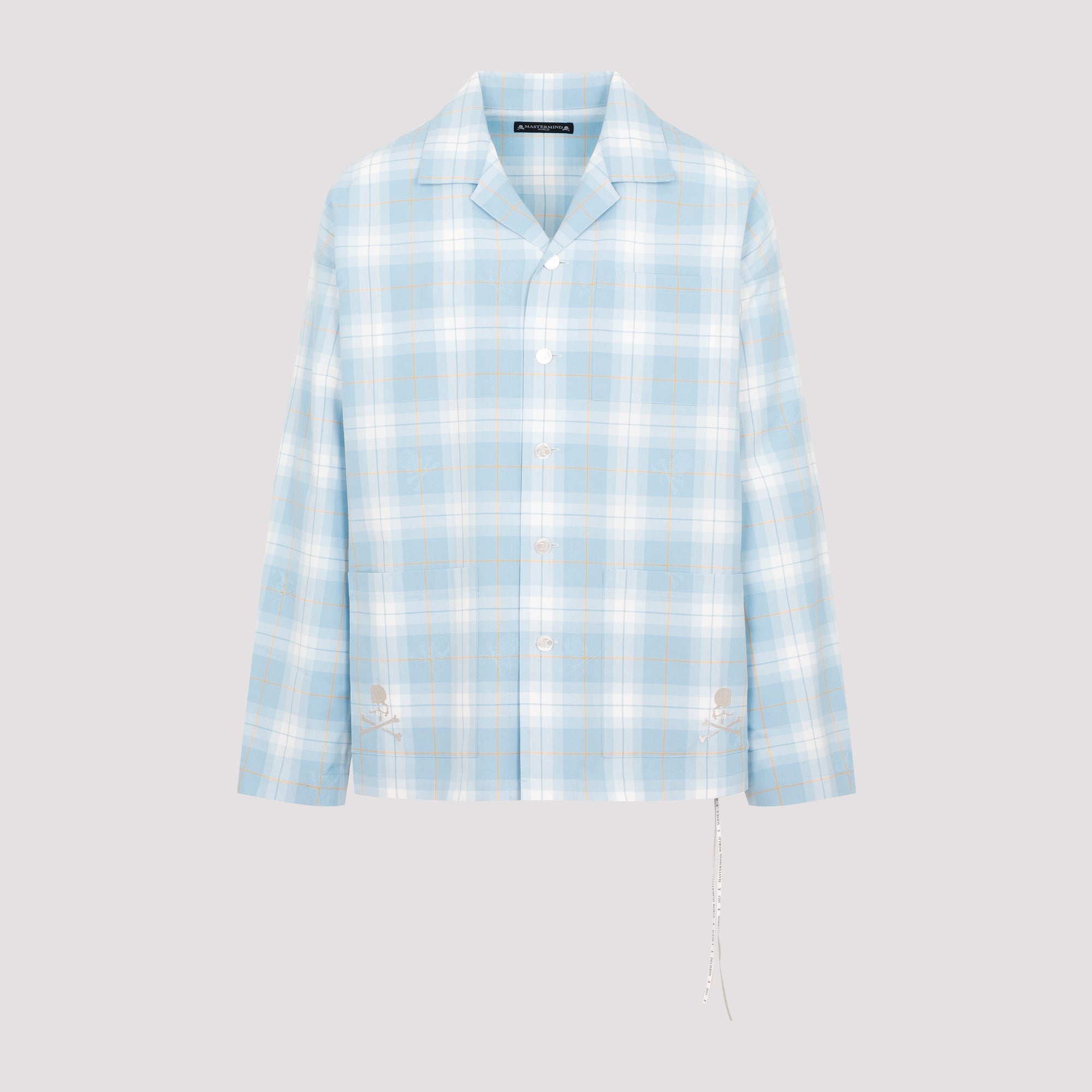MASTERMIND JAPAN Men's Open Collar Plaid Shirt