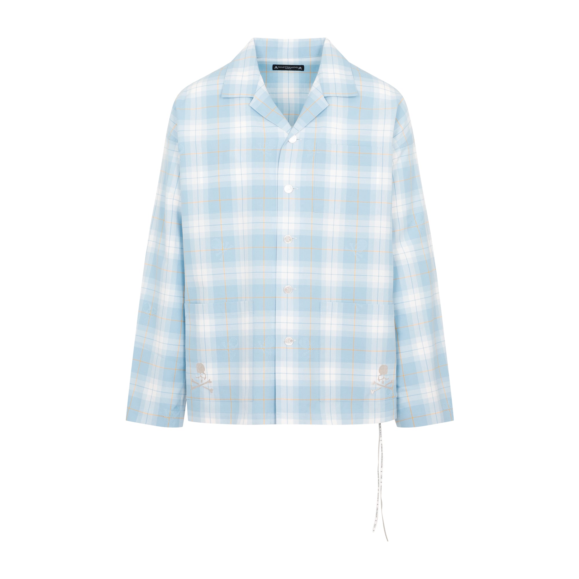 MASTERMIND JAPAN Men's Open Collar Plaid Shirt