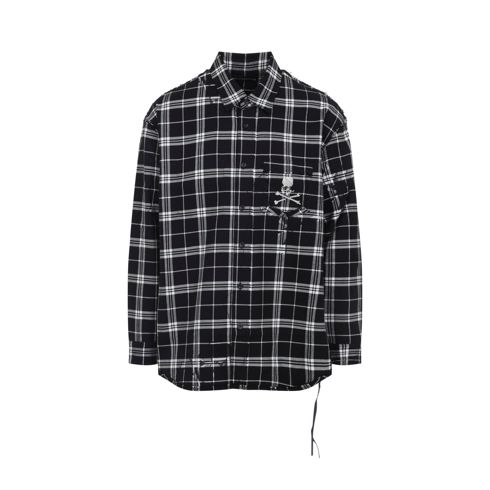 MASTERMIND JAPAN Reversible Raw Edge Plaid Shirt for Men