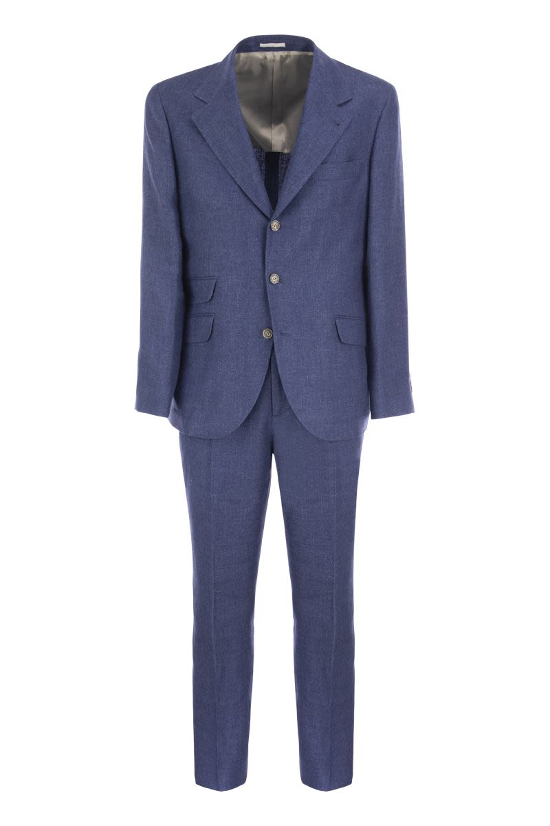 BRUNELLO CUCINELLI Linen Leisure Fit Suit for Men - SS25