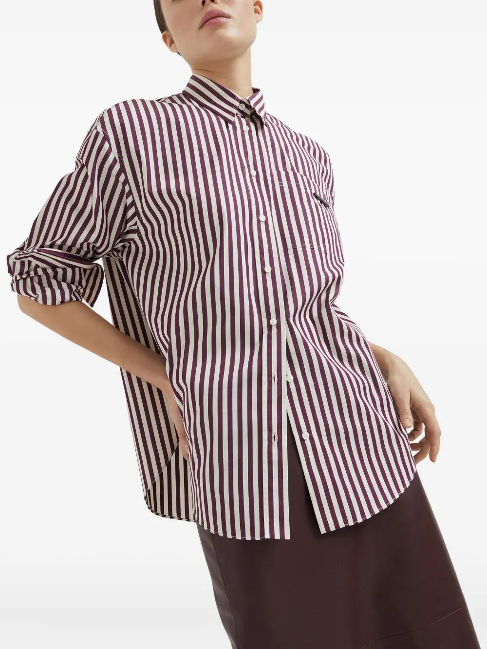 BRUNELLO CUCINELLI Striped Cotton Shirt for Women - FW25 Collection
