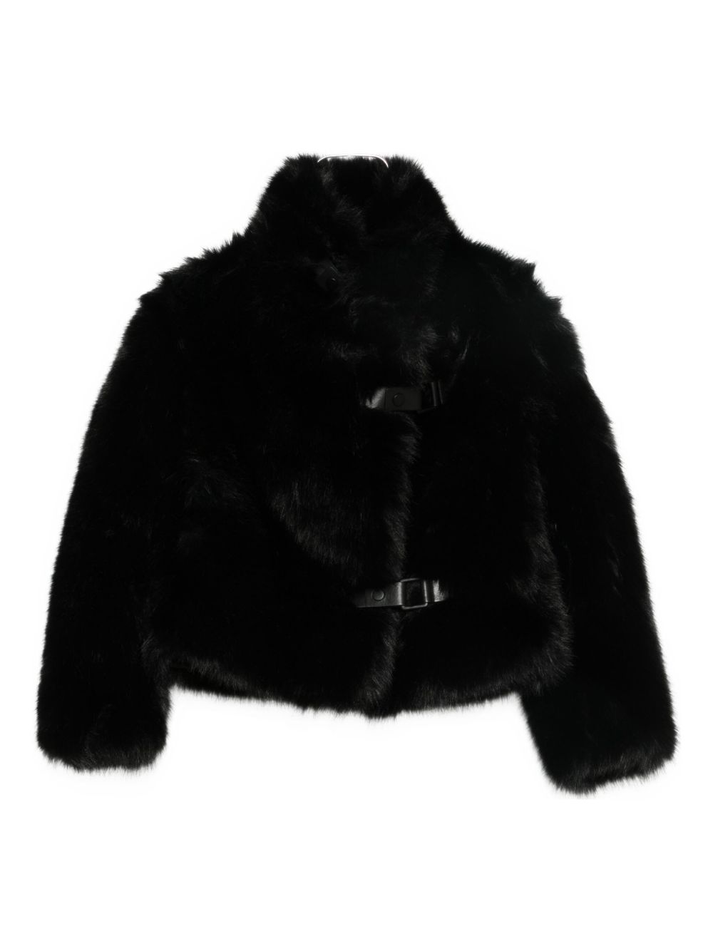 MOLLIOLLI Royal Faux Fur Jacket with Buckle Detail for Women