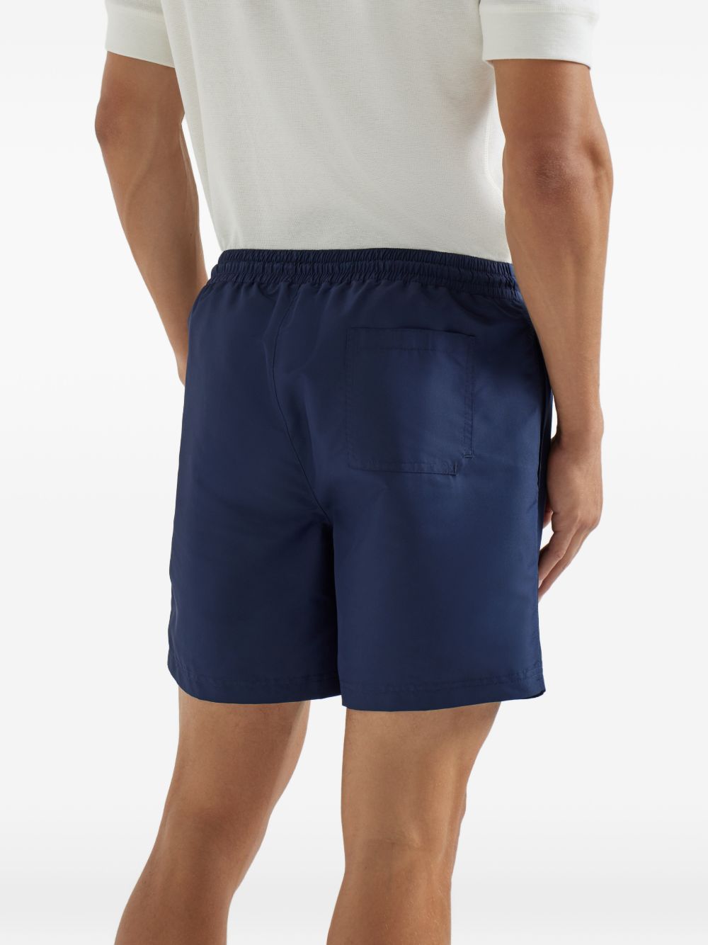 BRUNELLO CUCINELLI Men's Mini Swim Shorts with Drawstring Fastening
