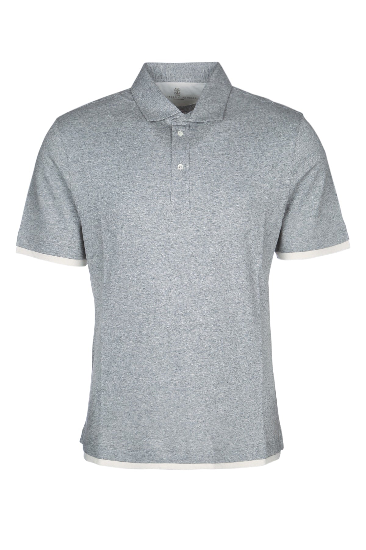 BRUNELLO CUCINELLI Mélange Effect Polo Shirt for Men