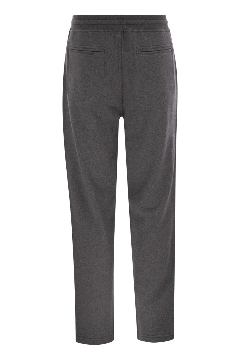 BRUNELLO CUCINELLI Men's Techno Cotton Fleece Trousers