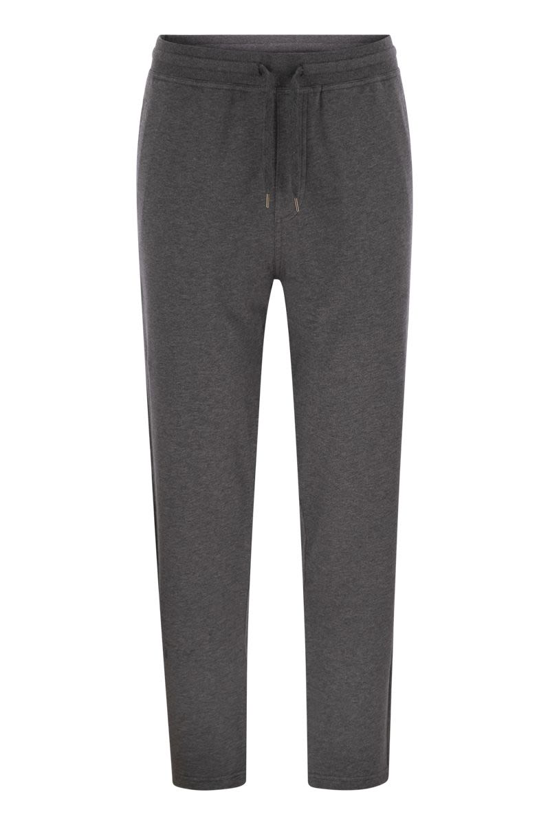 BRUNELLO CUCINELLI Men's Techno Cotton Fleece Trousers