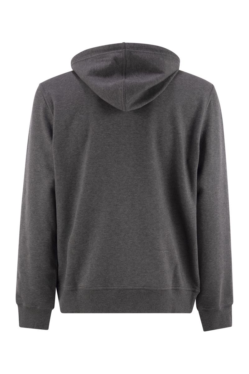 BRUNELLO CUCINELLI Lightweight Cotton Fleece Zip-Up Hoodie for Men