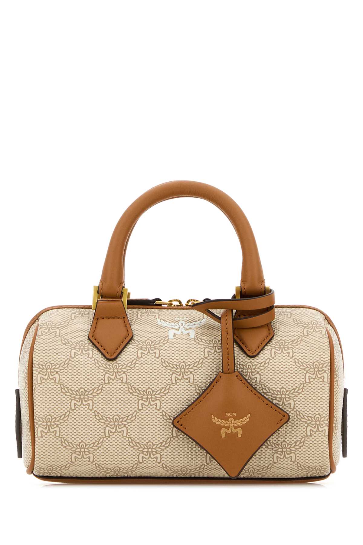 MCM Printed Canvas Mini Ella Boston Handbag