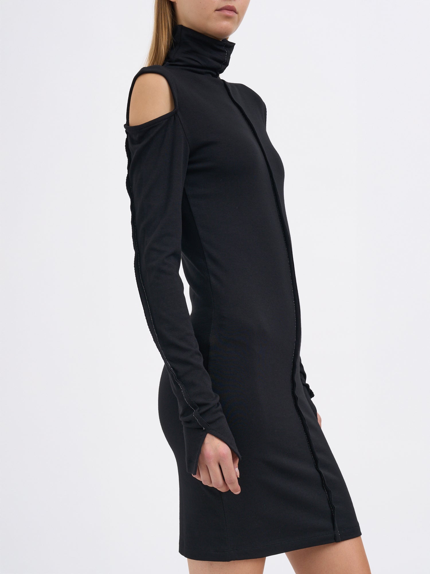 THOM KROM Mini High-Neck Slim Fit Dress