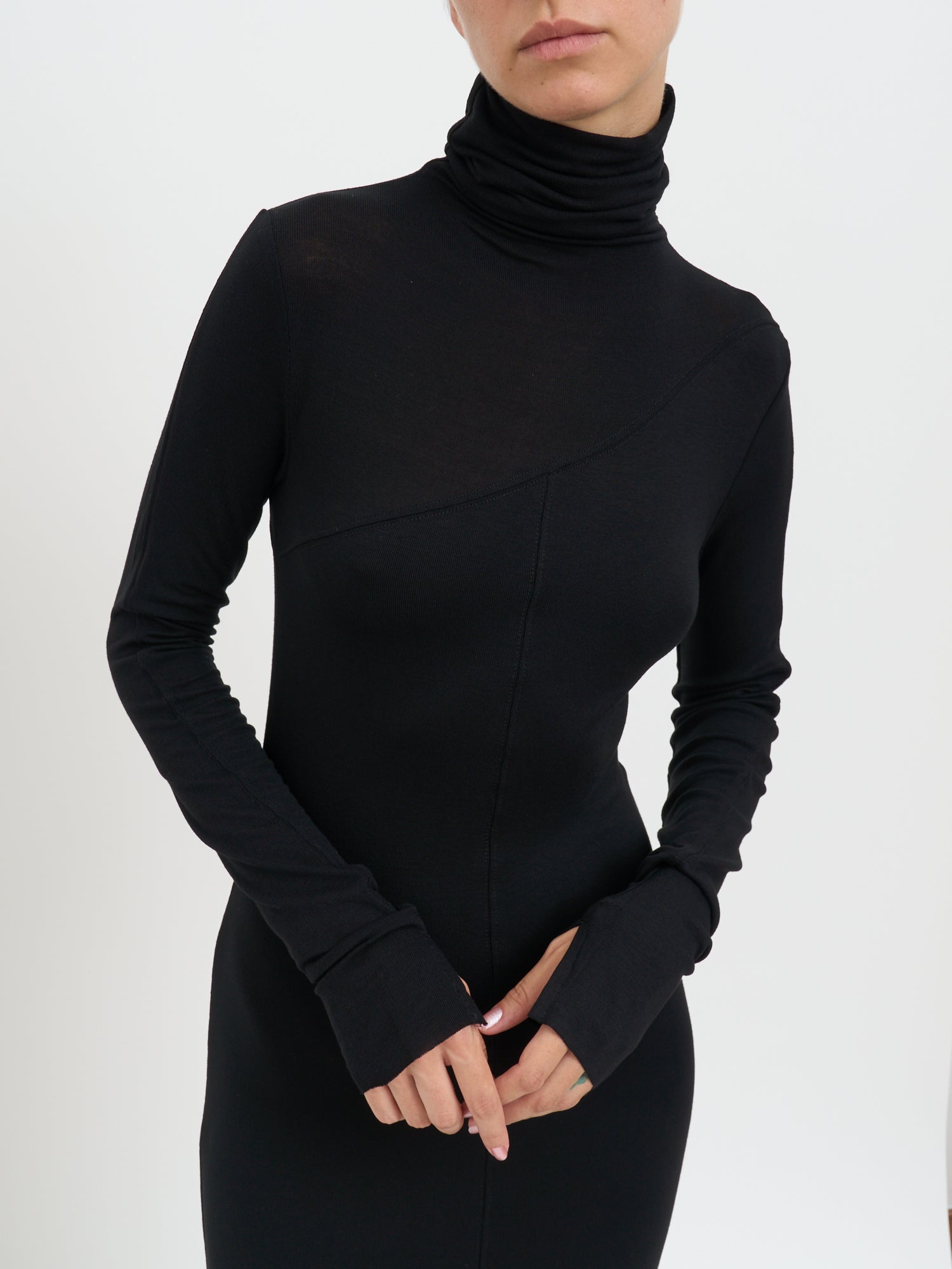 THOM KROM High Neck Long Sleeve Dress - Size S