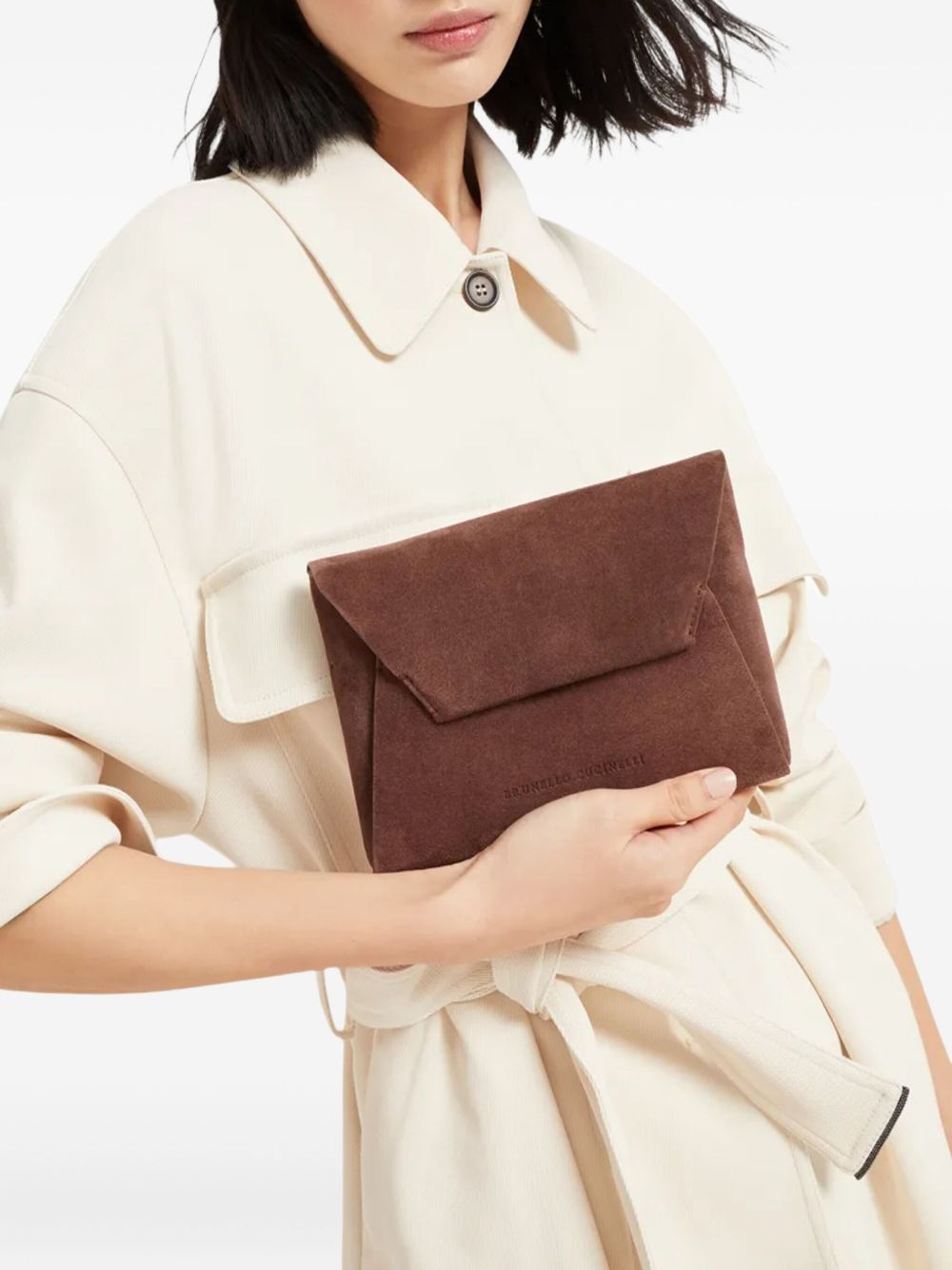 BRUNELLO CUCINELLI Mini Suede Leather Handbag