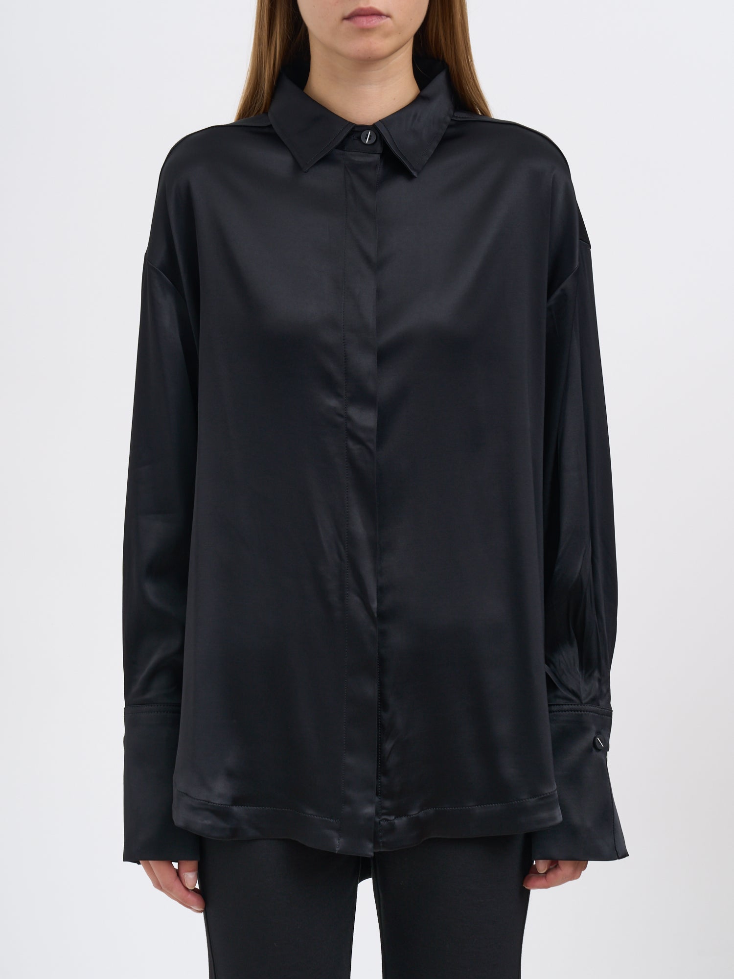 THOM KROM Oversized Long Viscoe Shirt