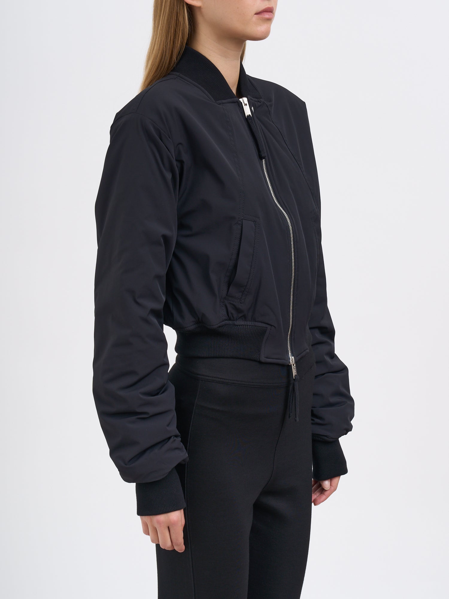 THOM KROM Women's Short Padded Mini Bomber Jacket