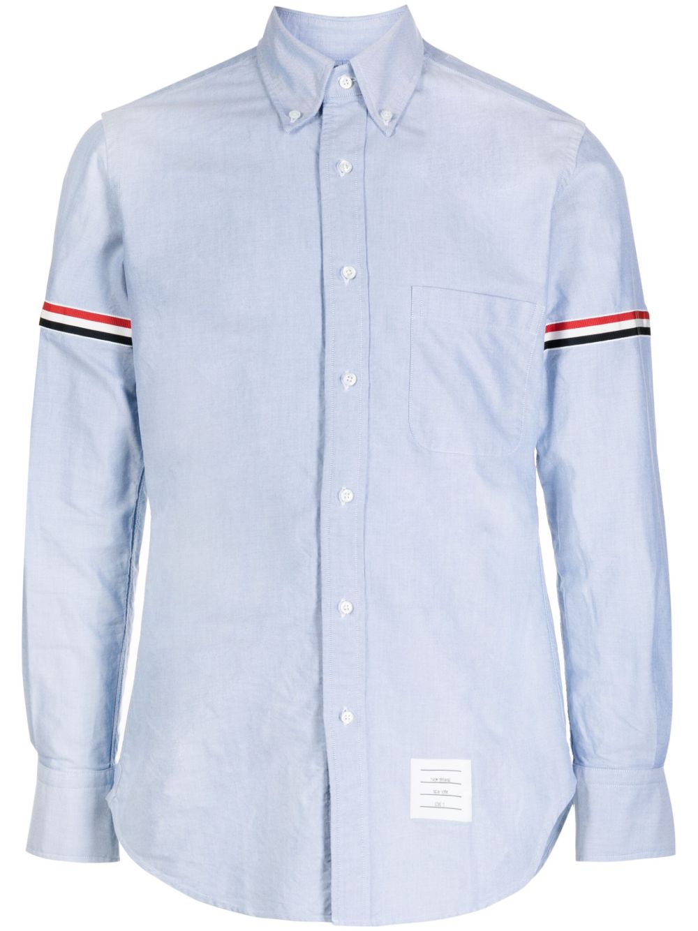 THOM BROWNE Classic Cotton Shirt with RWB Stripe