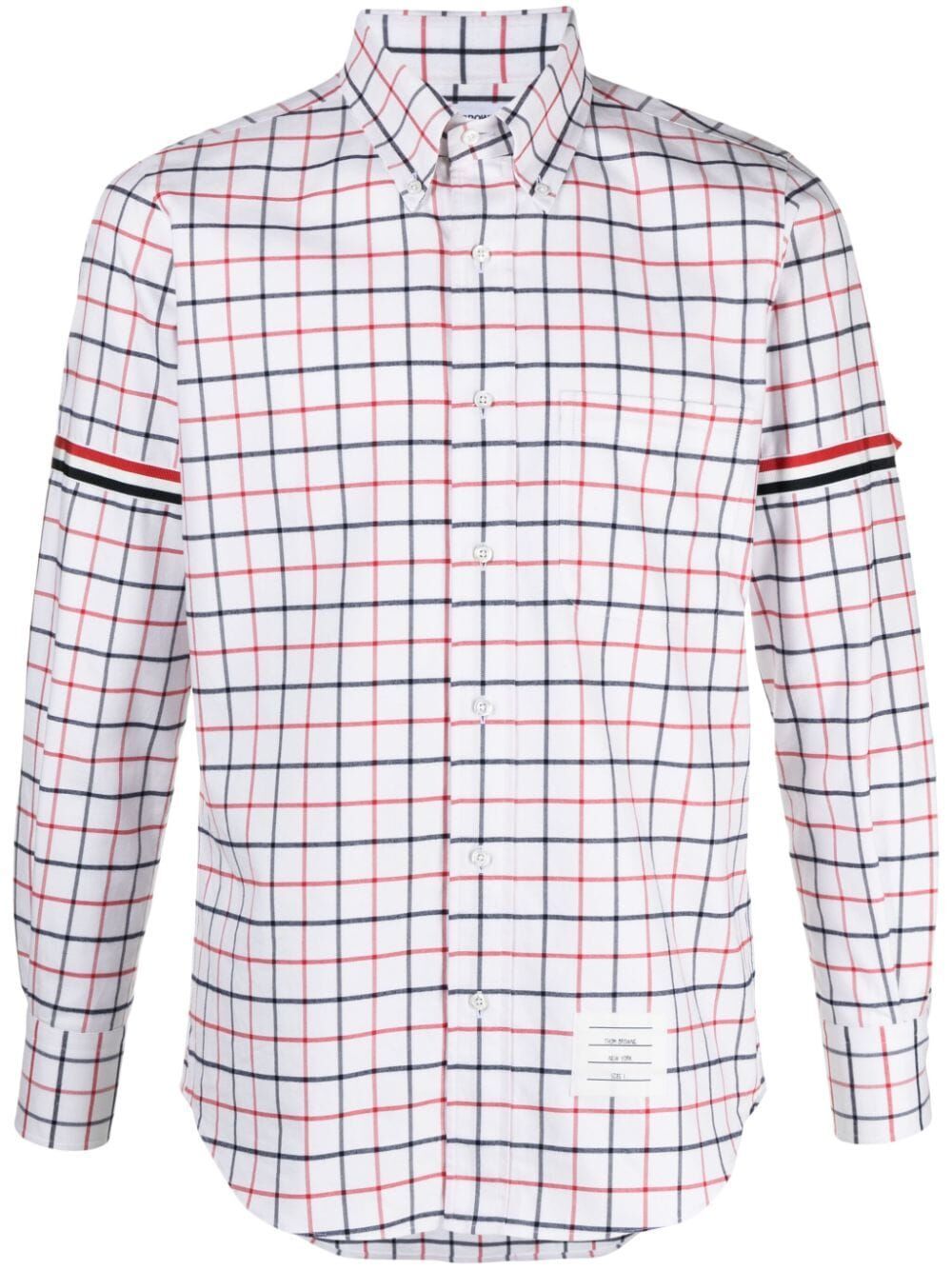THOM BROWNE Straight Fit Shirt with RWB Armband - FW24