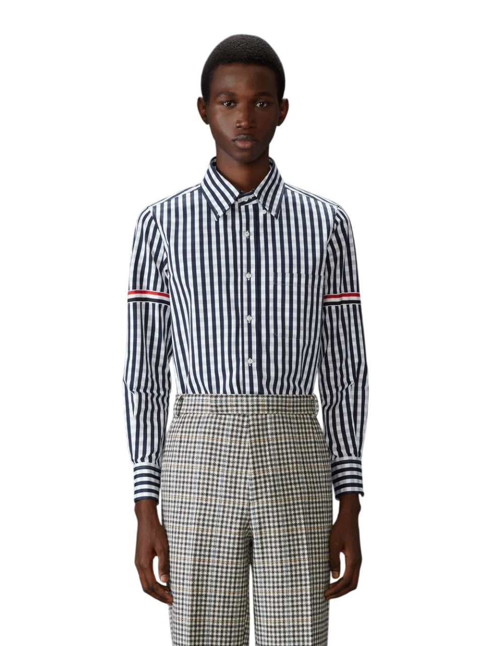 THOM BROWNE Men's Gingham Check Straight Shirt