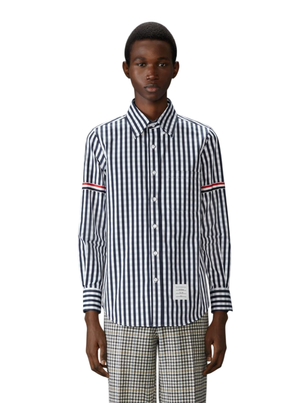 THOM BROWNE Men's Gingham Check Straight Shirt