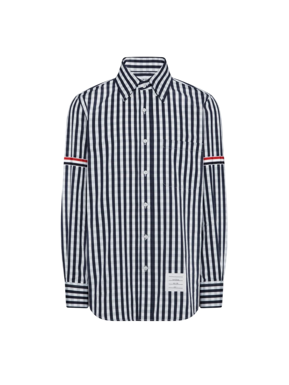 THOM BROWNE Men's Gingham Check Straight Shirt