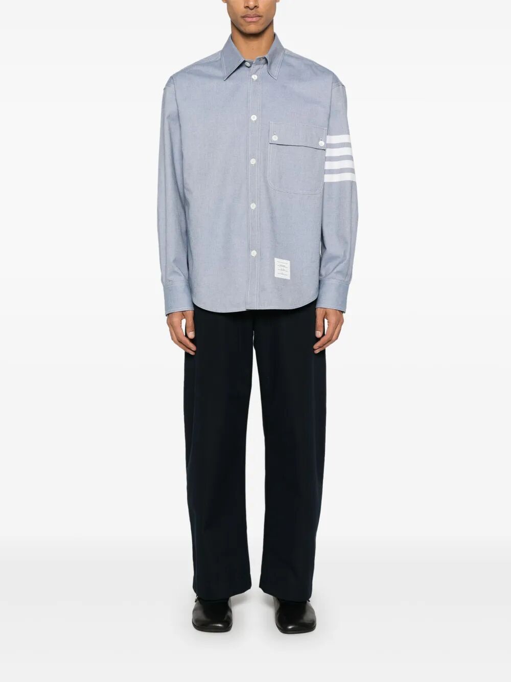 THOM BROWNE Flannel 4-Bar Shirt