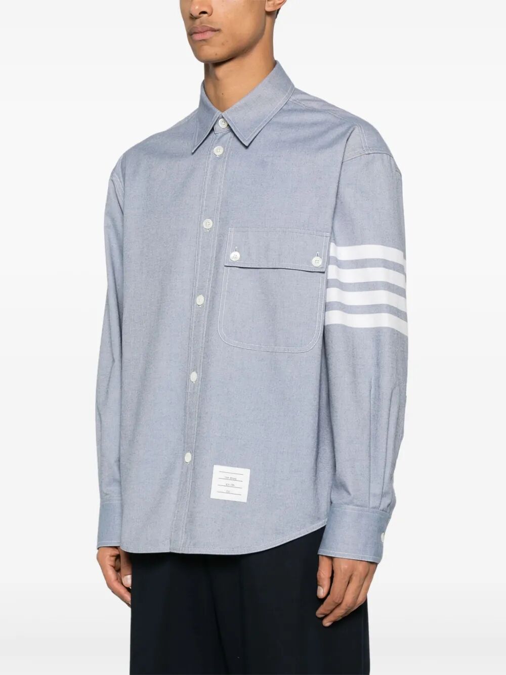 THOM BROWNE Flannel 4-Bar Shirt