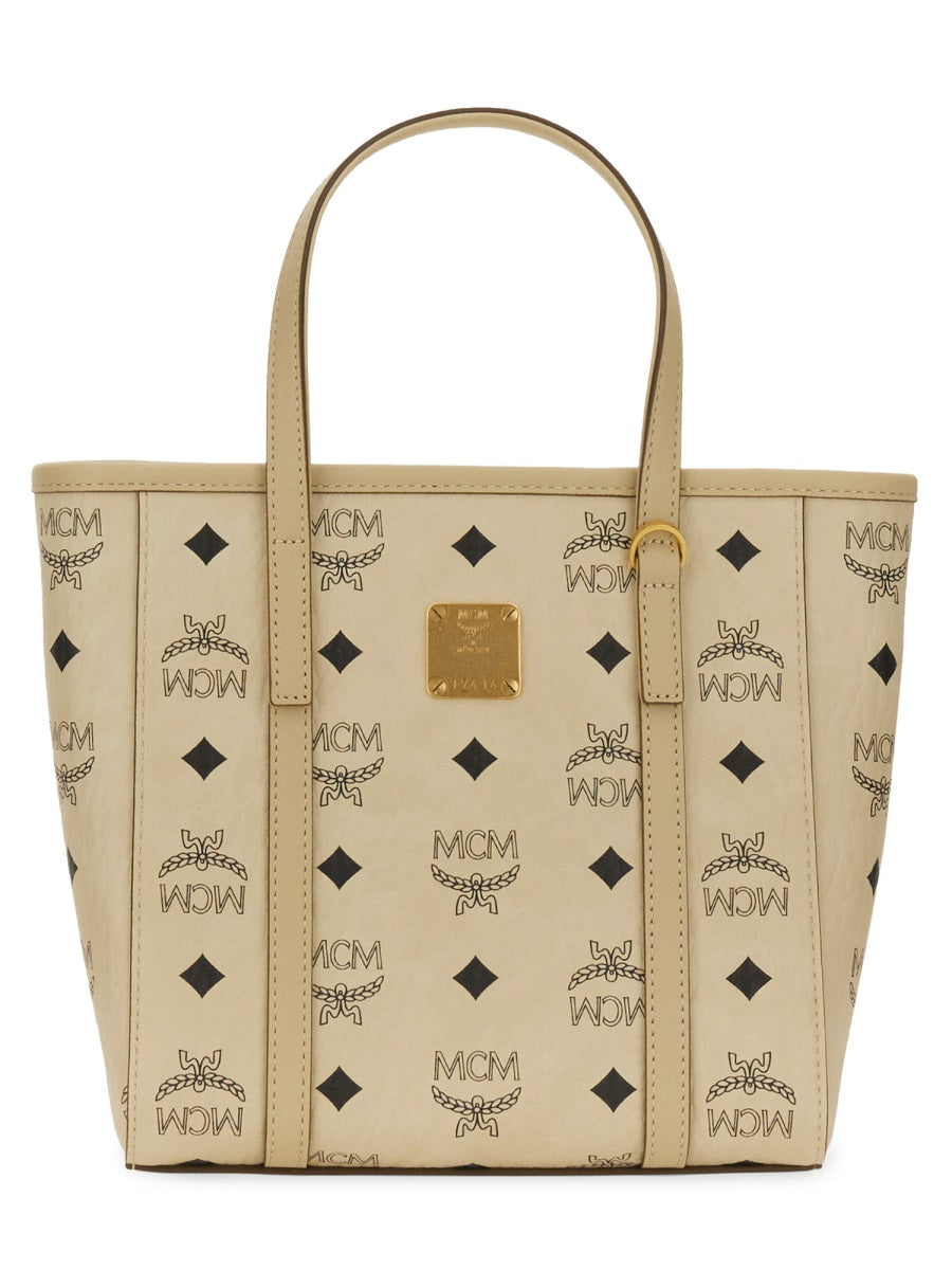 MCM Mini Printed Canvas Handbag