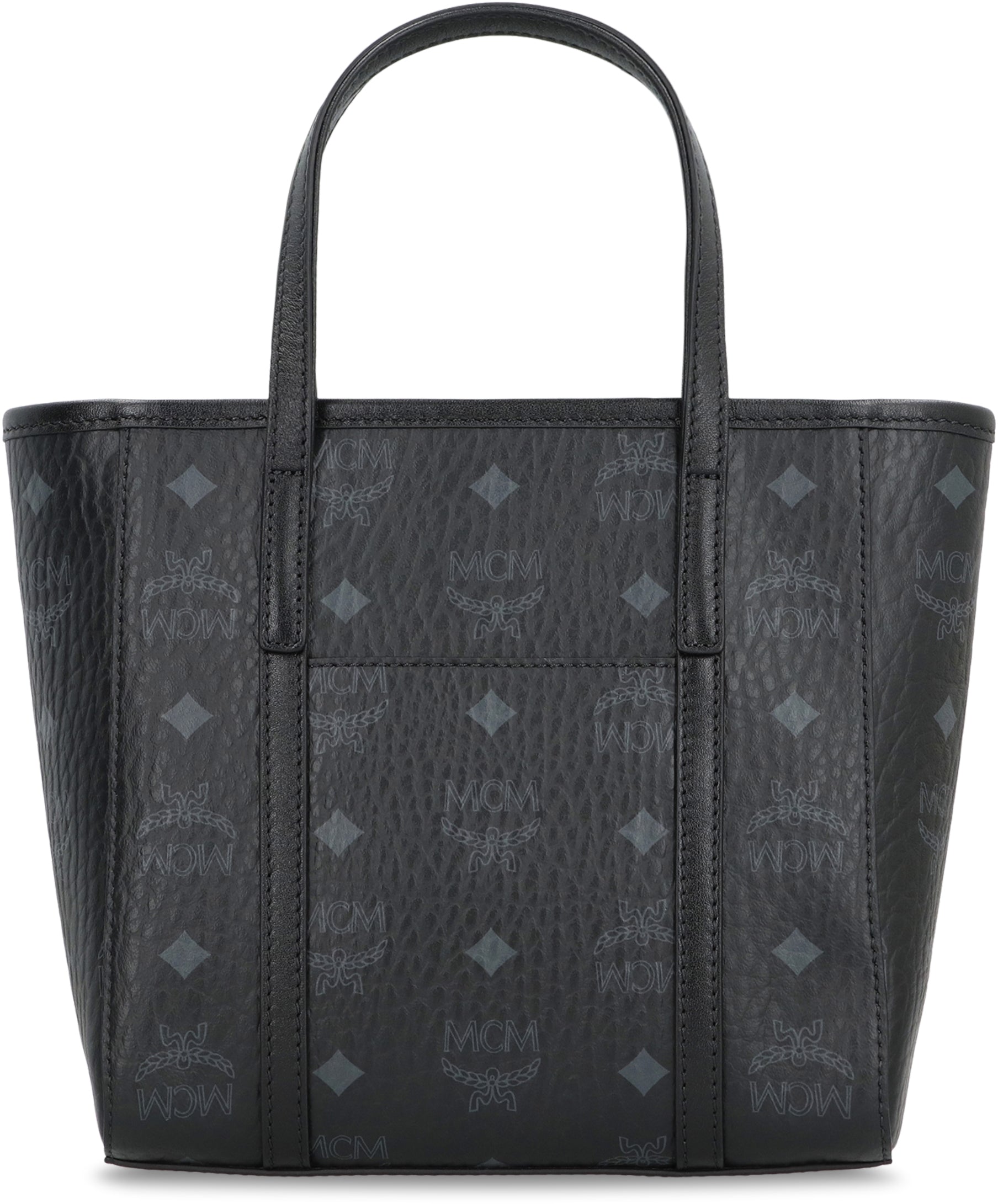 MCM Mini Tote Handbag with Leather Accents
