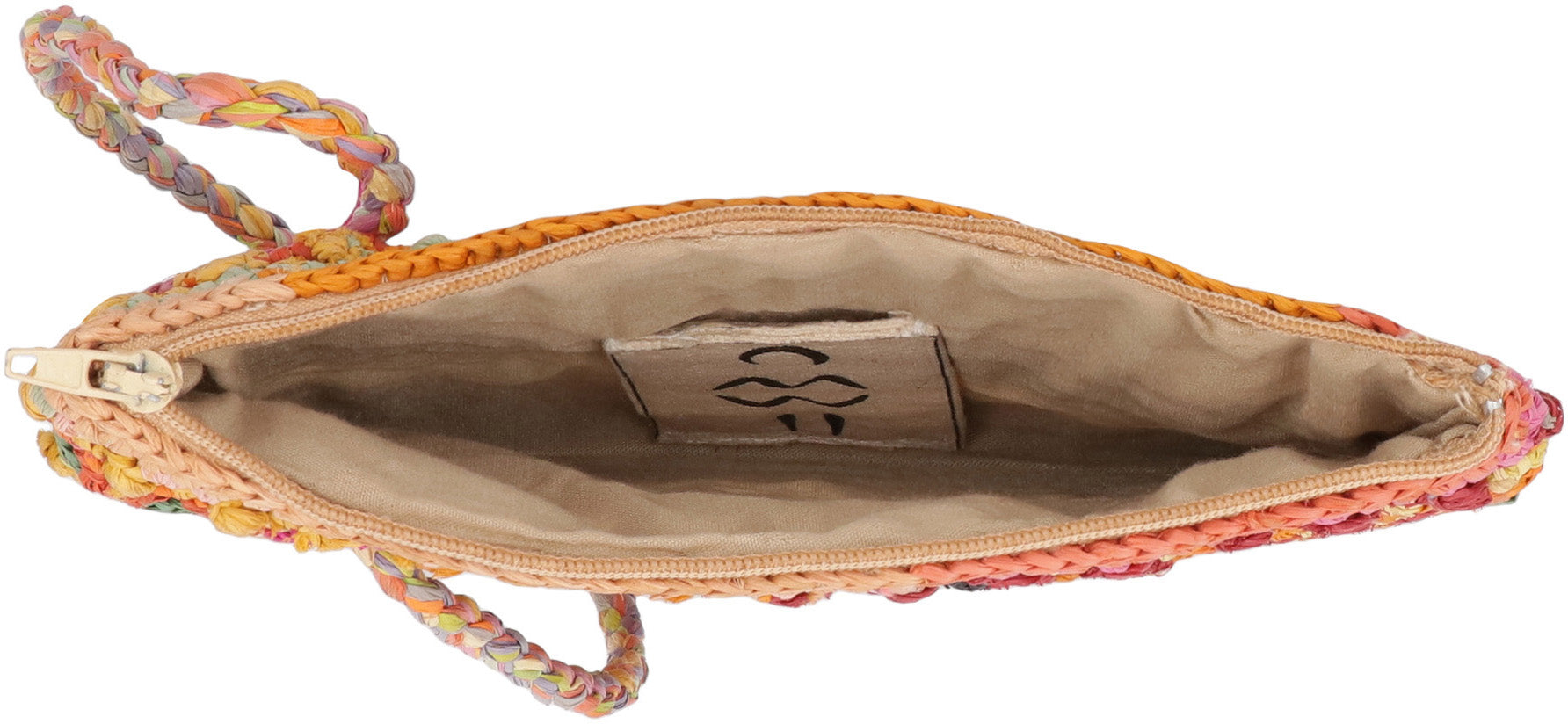 MADE FOR A WOMAN Raffia Mini Clutch with Detachable Wrist Strap