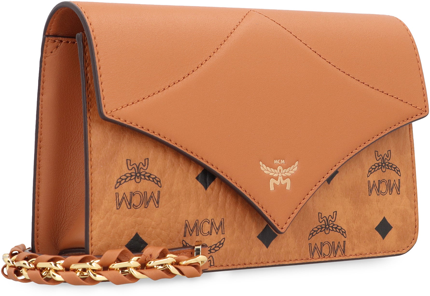 MCM Mini Printed Canvas Diamond Crossbody Handbag