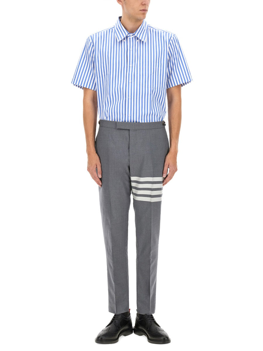 THOM BROWNE Striped Shirt - Straight Fit Size 4