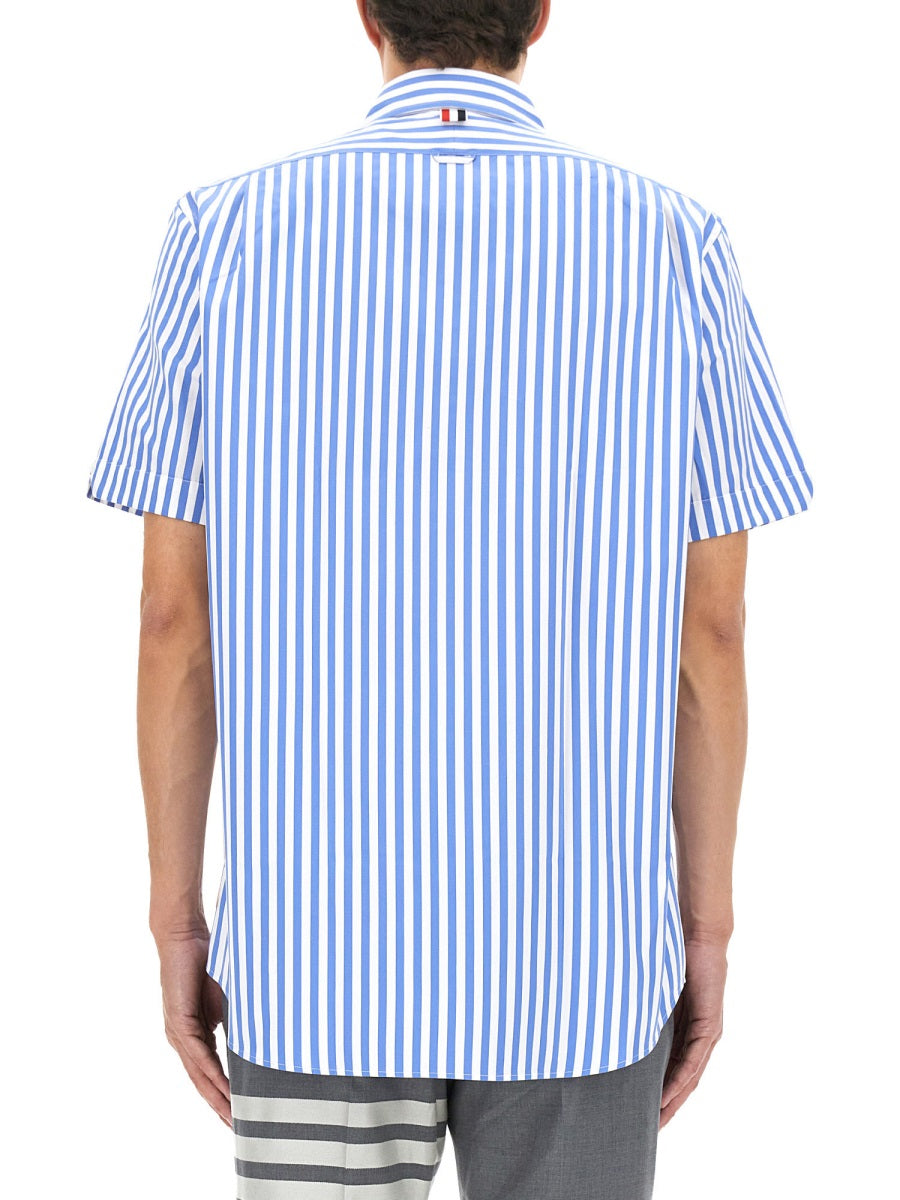THOM BROWNE Striped Shirt - Straight Fit Size 4