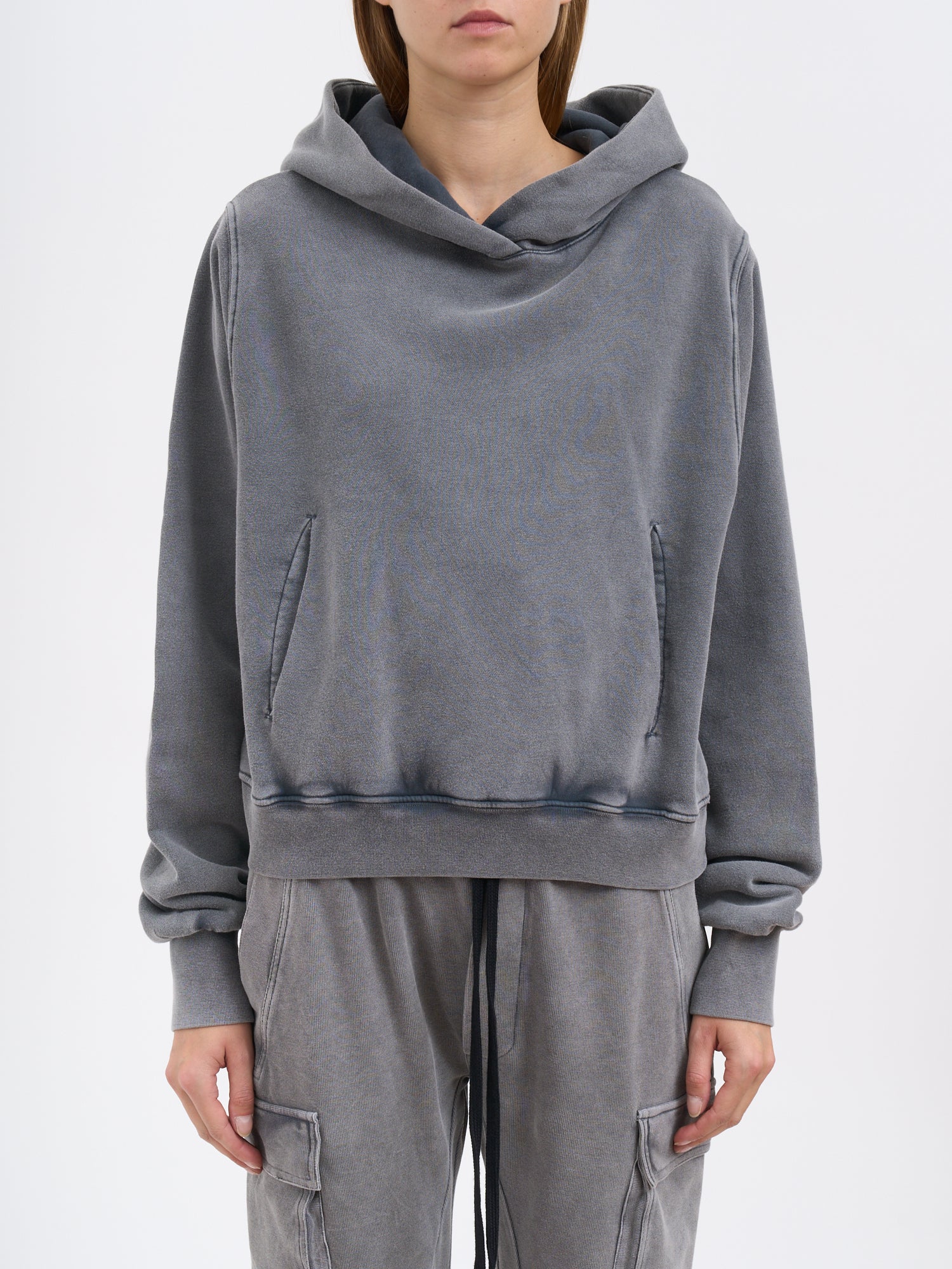 THOM KROM Garment-Dyed Cotton Hoodie for Women