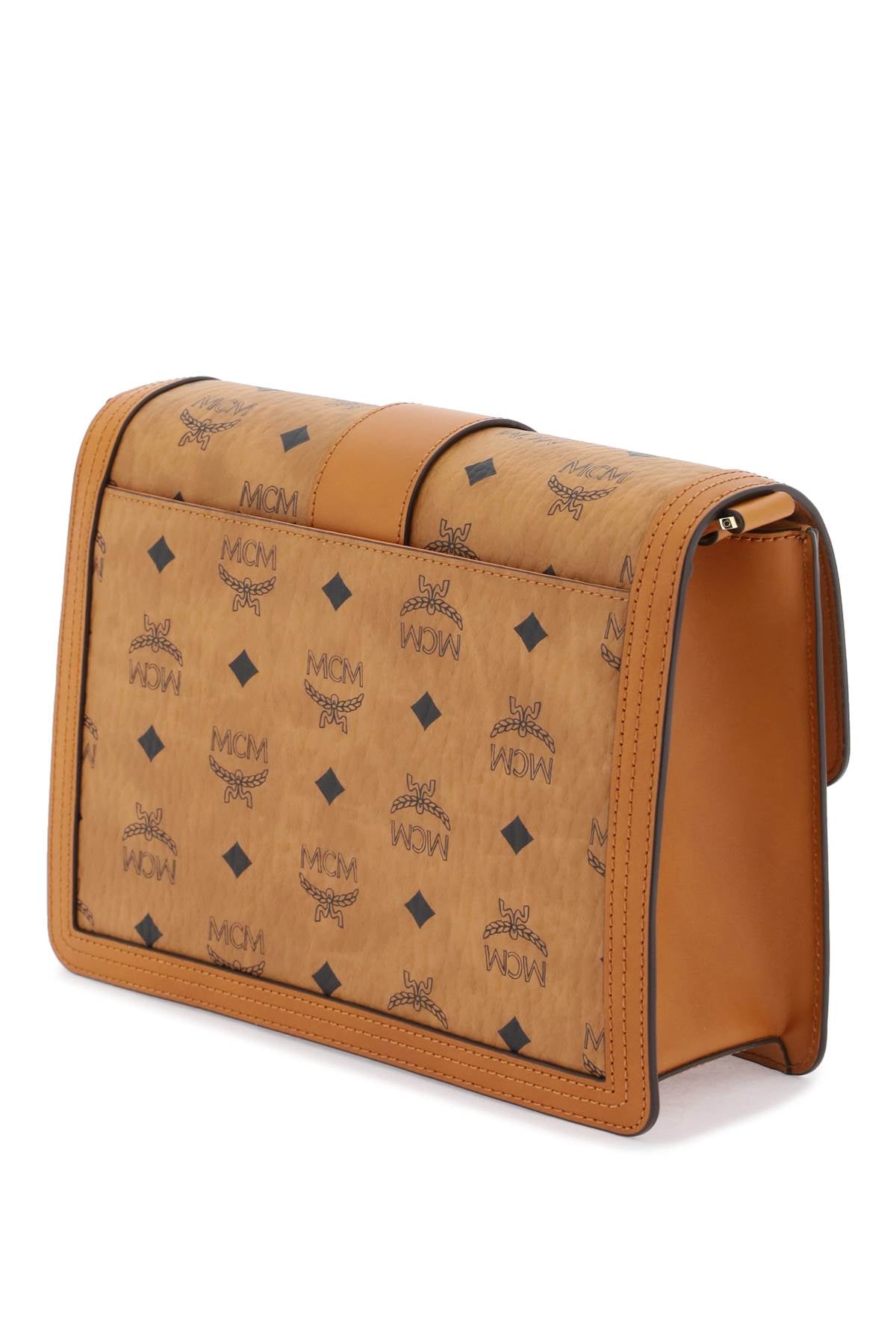 MCM Printed Canvas and Leather Tracy Crossbody Handbag