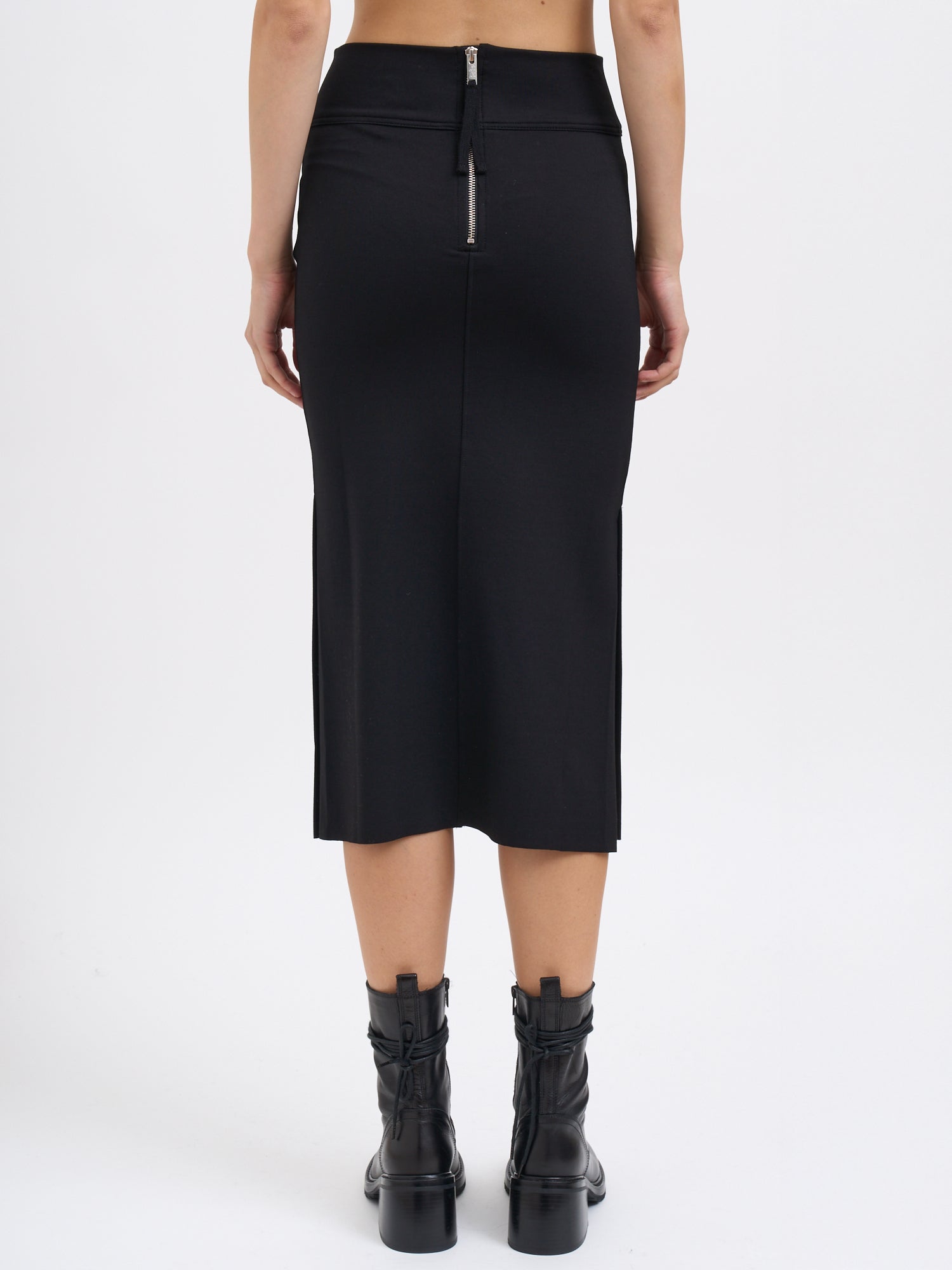 THOM KROM High-Waisted Midi Skirt with Long Side Slits