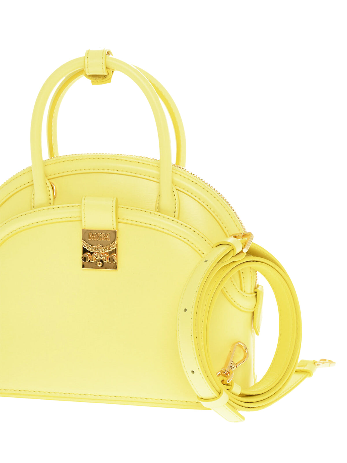 MCM Women's Mini Logo Plaque Tote Handbag - 21x16x10 cm