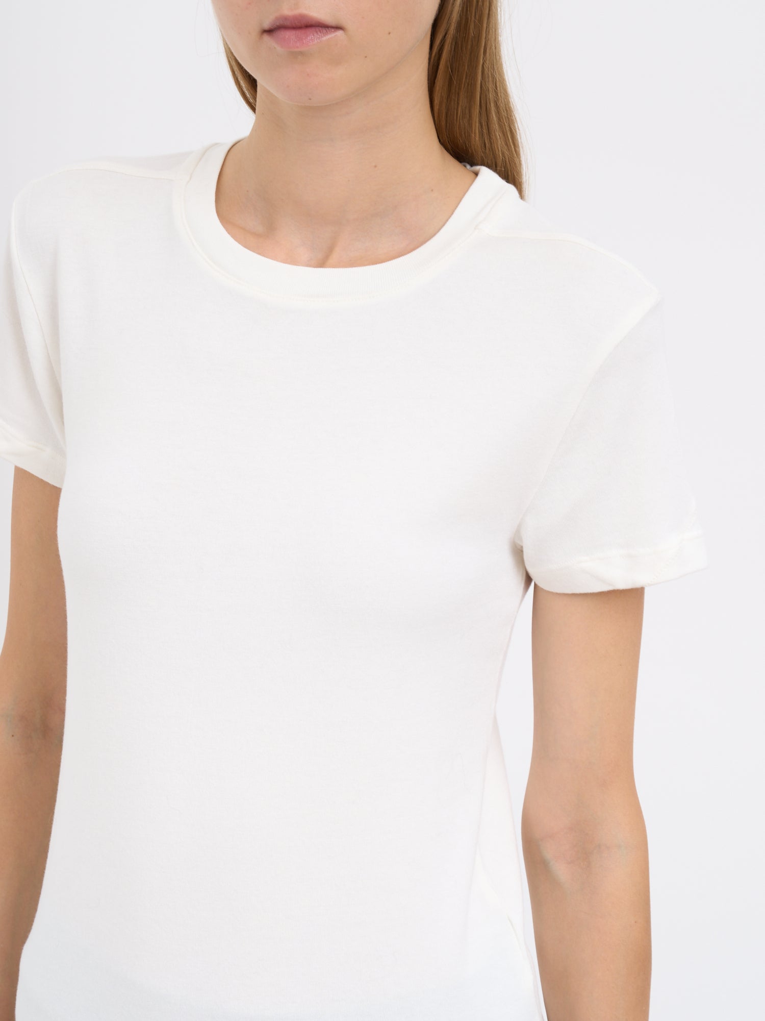 THOM KROM Women's Slim Fit Basic Cotton T-Shirt