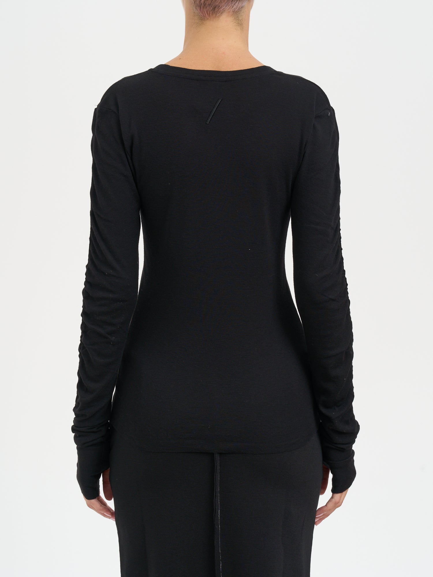 THOM KROM V-Neck Cotton Top - Women's Long Sleeve (Size S)