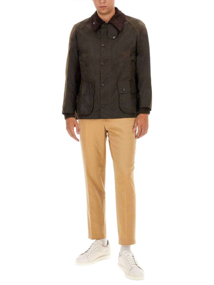 BARBOUR Regular Fit Waxed Cotton Jacket - Size 40